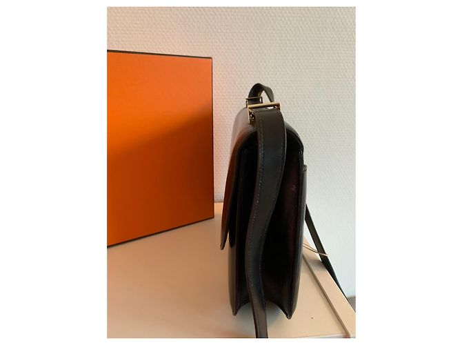 Borsa a tracolla Hermès Constance in pelle nera Nero - vista 6