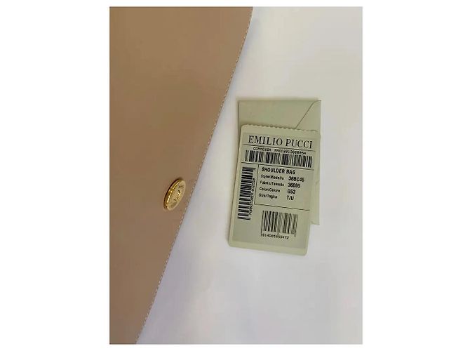 Borsa Emilio Pucci Newton in pelle beige - vista 9