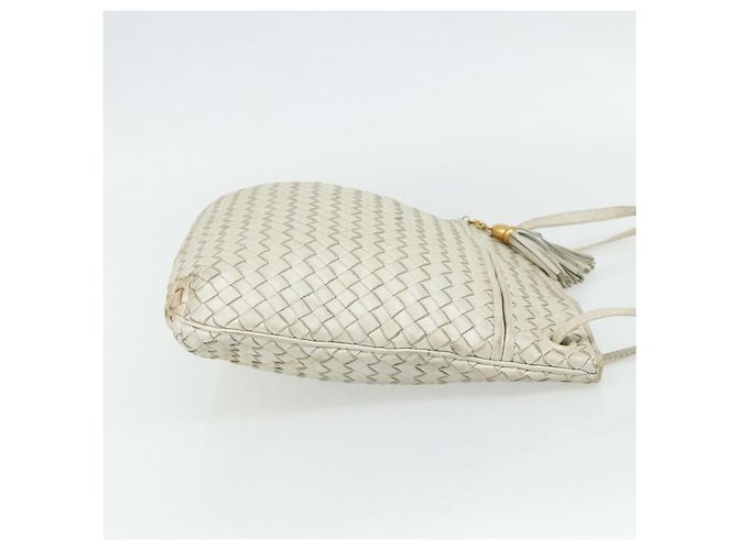 Bottega Veneta Intrecciato Shoulder Leather Bianco - vista 4