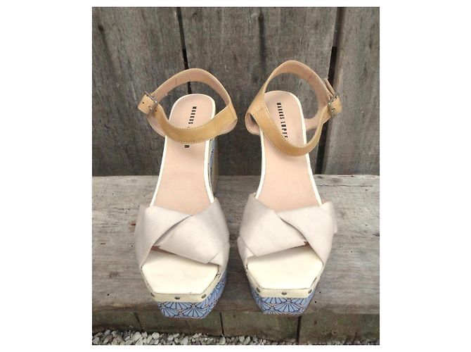 Markus Lupfer Sandalen Blau Beige - Ansicht 3