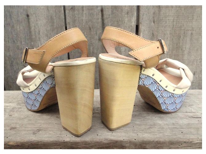 Markus Lupfer Sandalen Blau Beige - Ansicht 5