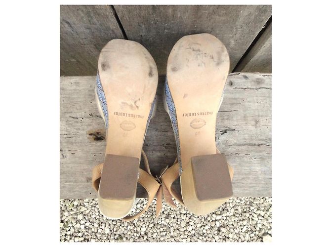 Markus Lupfer Sandalen Blau Beige - Ansicht 6