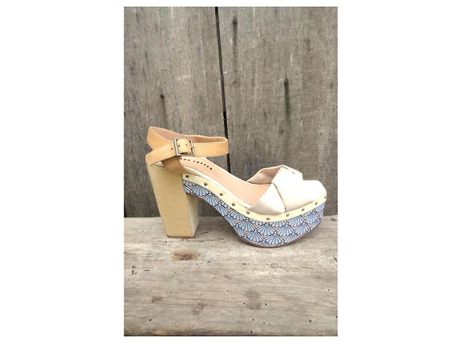 Markus Lupfer Sandalen Blau Beige - Ansicht 7