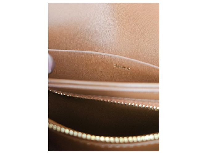 Céline Borsa Celine Triomphe Pelle Caramello Marrone - vista 4