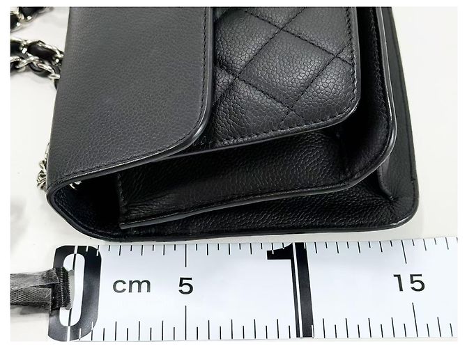 Chanel Vintage Box Flap gestepptes Leder medium Schwarz - Ansicht 5