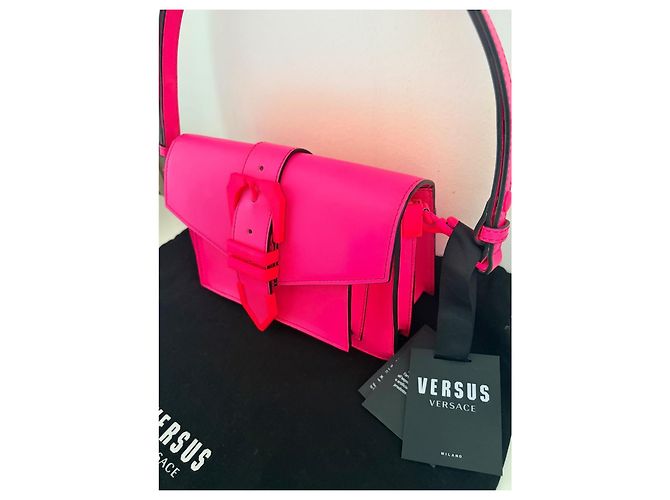 Borsa Versus Versace in pelle rosa fluorescente Fuschia - vista 11