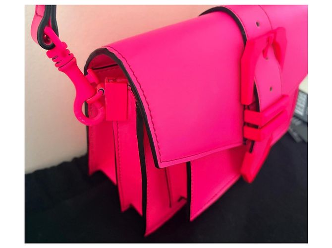 Borsa Versus Versace in pelle rosa fluorescente Fuschia - vista 12
