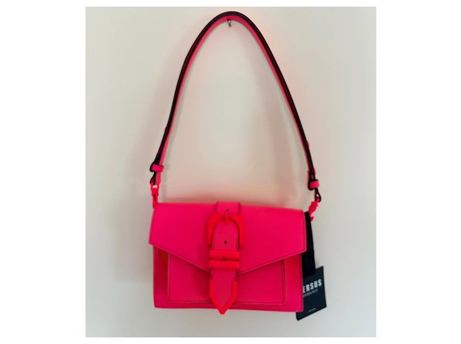 Borsa Versus Versace in pelle rosa fluorescente Fuschia - vista 14