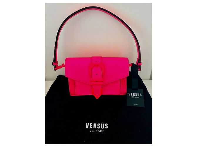 Borsa Versus Versace in pelle rosa fluorescente Fuschia - vista 15