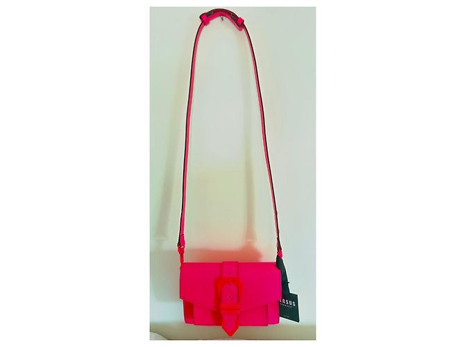 Borsa Versus Versace in pelle rosa fluorescente Fuschia - vista 16