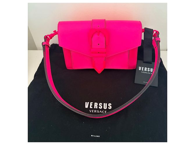 Borsa Versus Versace in pelle rosa fluorescente Fuschia - vista 17