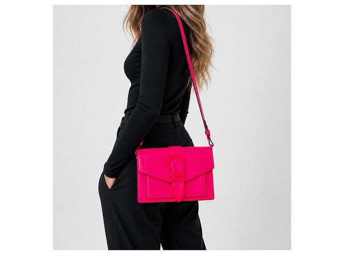 Borsa Versus Versace in pelle rosa fluorescente Fuschia - vista 2