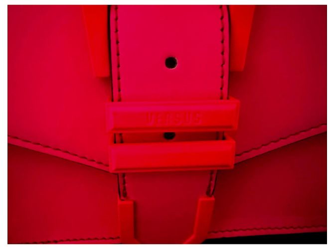 Borsa Versus Versace in pelle rosa fluorescente Fuschia - vista 4