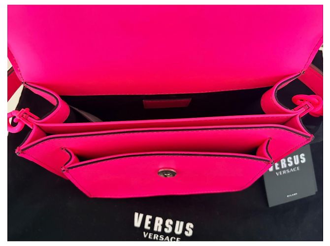 Borsa Versus Versace in pelle rosa fluorescente Fuschia - vista 6
