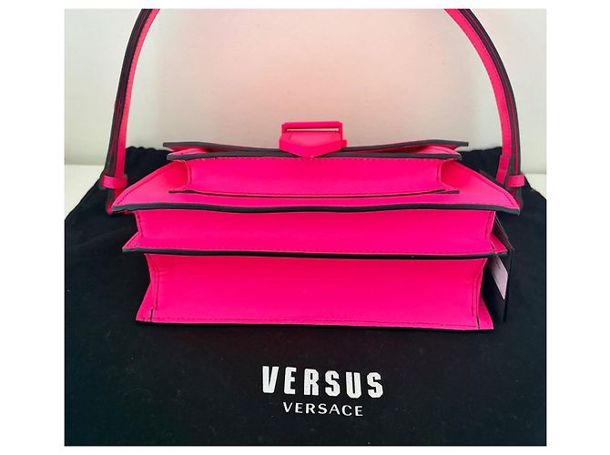 Borsa Versus Versace in pelle rosa fluorescente Fuschia - vista 7
