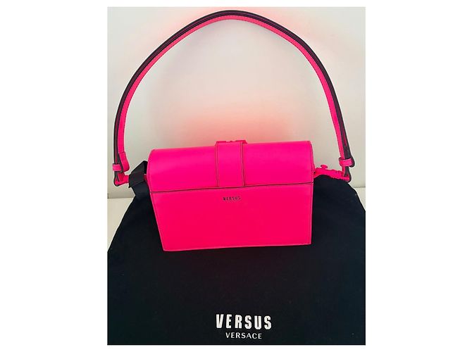 Borsa Versus Versace in pelle rosa fluorescente Fuschia - vista 8