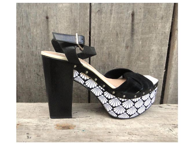 Markus Lupfer Sandalen Schwarz Weiß - Ansicht 2