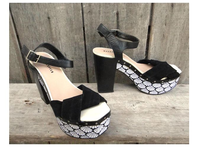 Markus Lupfer Sandalen Schwarz Weiß - Ansicht 3