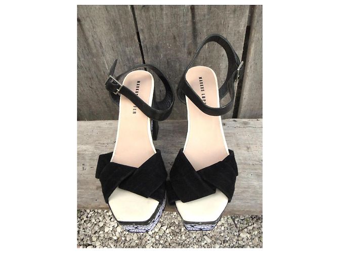 Markus Lupfer Sandalen Schwarz Weiß - Ansicht 4