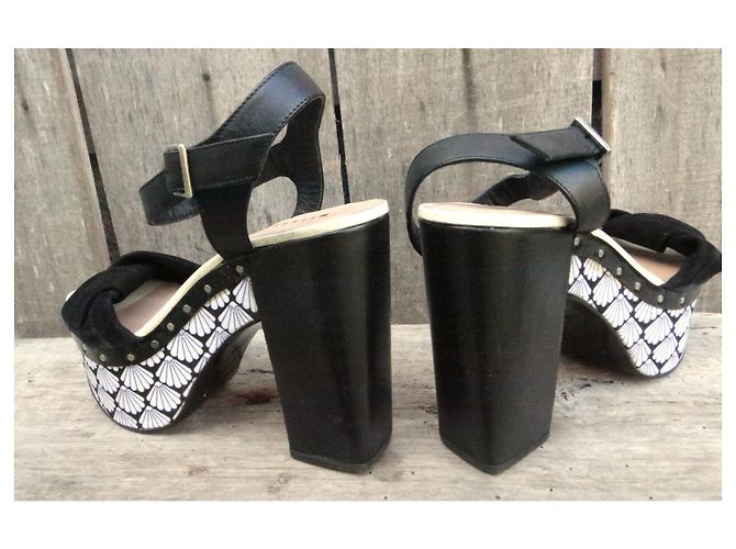 Markus Lupfer Sandalen Schwarz Weiß - Ansicht 5