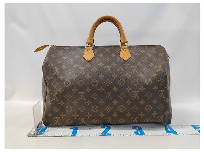 Borsa Speedy Rotonda Monogramma Denim Louis Vuitton Marrone - vista 2
