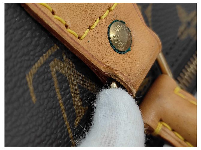 Borsa Speedy Rotonda Monogramma Denim Louis Vuitton Marrone - vista 4