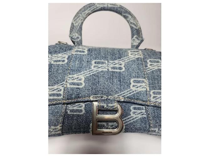 Hourglass Balenciaga clessidra xs Blu chiaro - vista 3