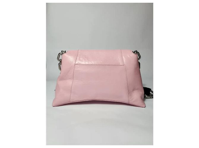 Borsa Balenciaga Downtown Chain in pelle di vitello rosa - vista 7