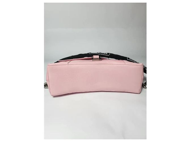 Borsa Balenciaga Downtown Chain in pelle di vitello rosa - vista 8