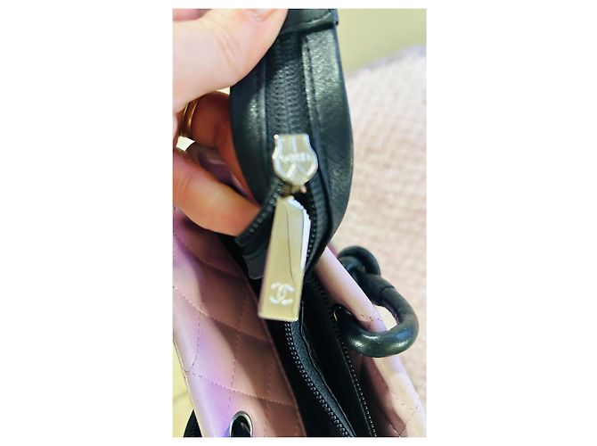 Bolsa Chanel Cambon em couro acolchoado rosa - vista 7