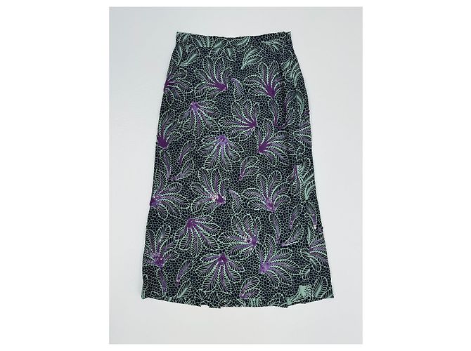 Dries Van Noten Spring 2016 Runway Skirt Look 38 Embroidered Sequins Green Purple - view 3