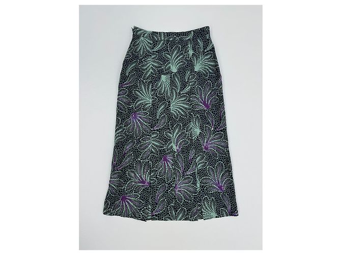 Dries Van Noten Spring 2016 Runway Skirt Look 38 Embroidered Sequins Green Purple - view 4