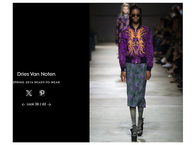 Dries Van Noten Spring 2016 Runway Skirt Look 38 Embroidered Sequins Green Purple - view 6