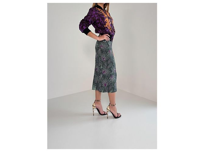 Dries Van Noten Spring 2016 Runway Skirt Look 38 Embroidered Sequins Green Purple - view 7
