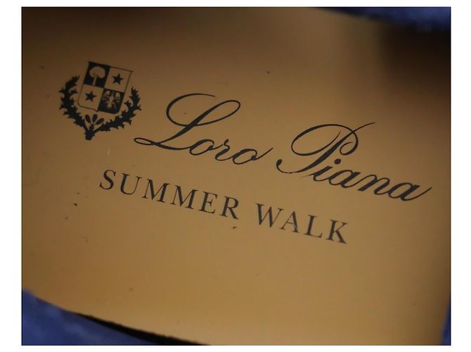 Mocassini Loro Piana Summer Walk Charms Blu Navy - vista 5