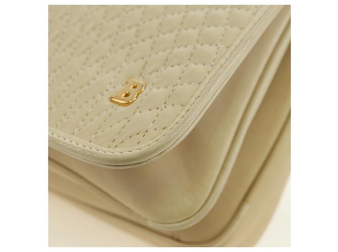 BALLY Borsa a Spalla in Pelle Beige Oro Auth am11516A D'oro - vista 11