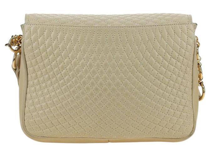 BALLY Borsa a Spalla in Pelle Beige Oro Auth am11516A D'oro - vista 3