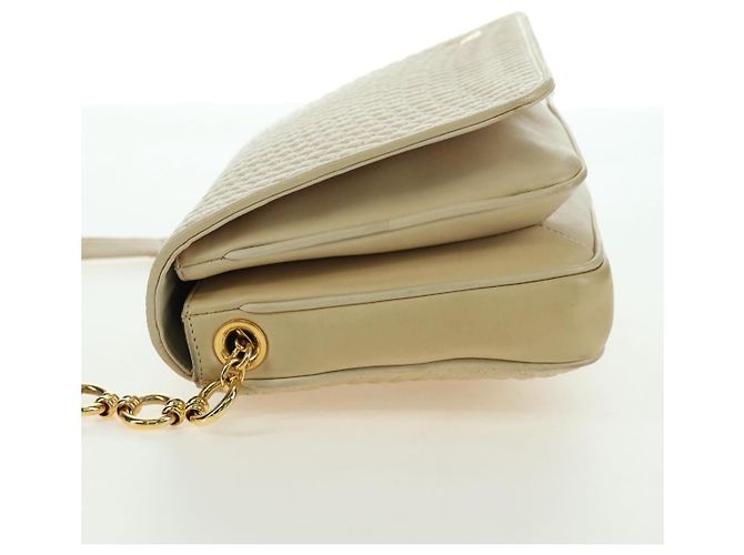 BALLY Borsa a Spalla in Pelle Beige Oro Auth am11516A D'oro - vista 4