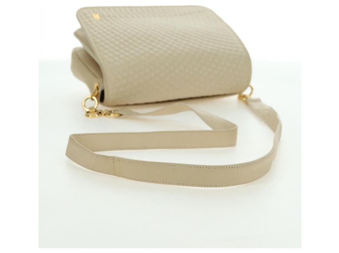 BALLY Borsa a Spalla in Pelle Beige Oro Auth am11516A D'oro - vista 7