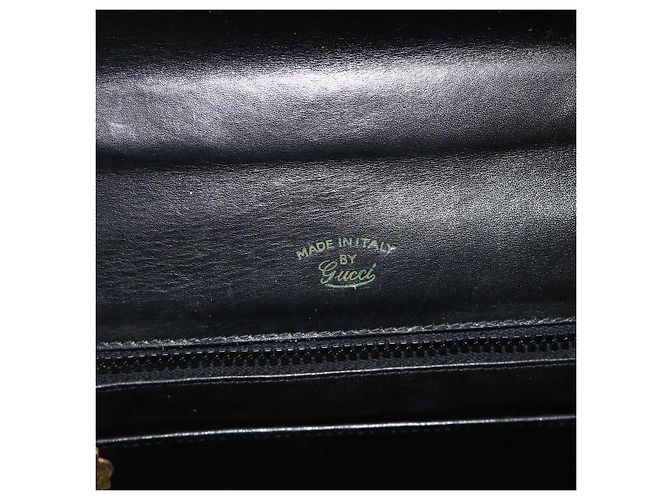 Borsa a mano in pelle nera Auth 177281A di GUCCI Nero - vista 15