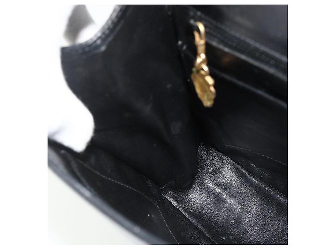 Borsa a mano in pelle nera Auth 177281A di GUCCI Nero - vista 18