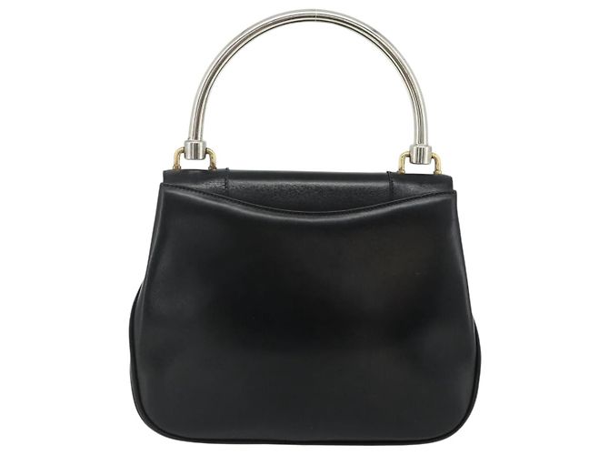 Borsa a mano in pelle nera Auth 177281A di GUCCI Nero - vista 3