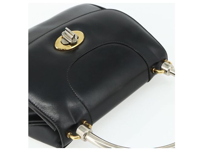 Borsa a mano in pelle nera Auth 177281A di GUCCI Nero - vista 6