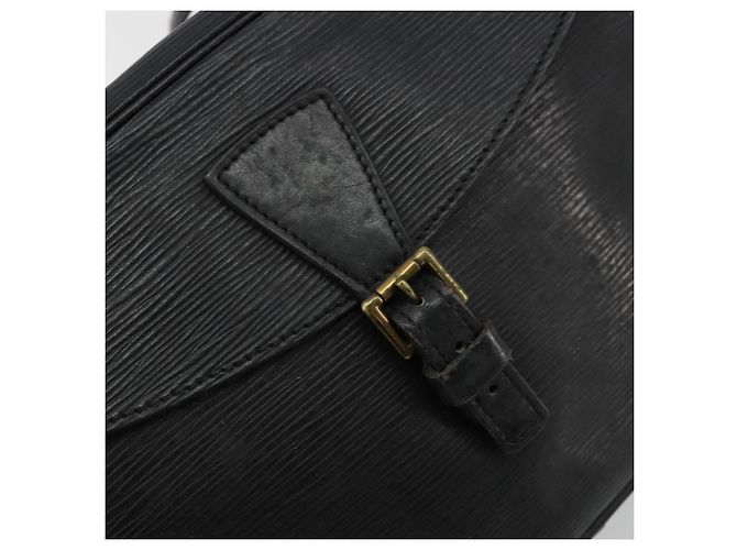 LOUIS VUITTON Borsa a Spalla Epi Jeune Fille MM Nera M52152 LV Auth BA12440 Nero - vista 14