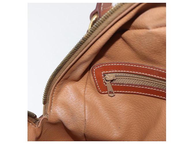 Céline Borsa a mano in tela Macadam CELINE in pelle PVC marrone oro Auth 178270 D'oro - vista 20