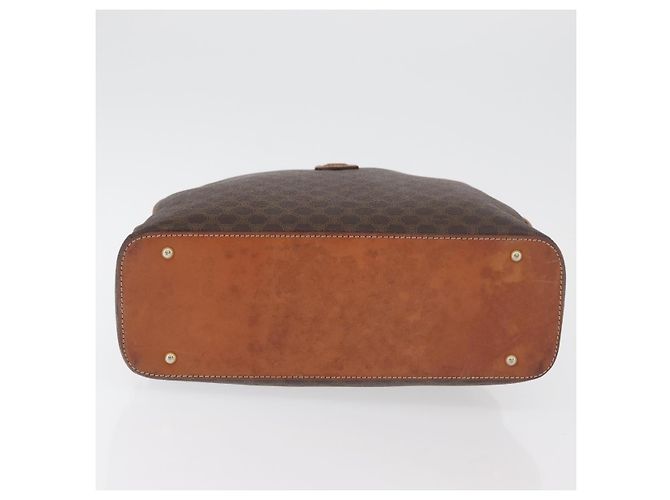 Céline Borsa a mano in tela Macadam CELINE in pelle PVC marrone oro Auth 178270 D'oro - vista 9