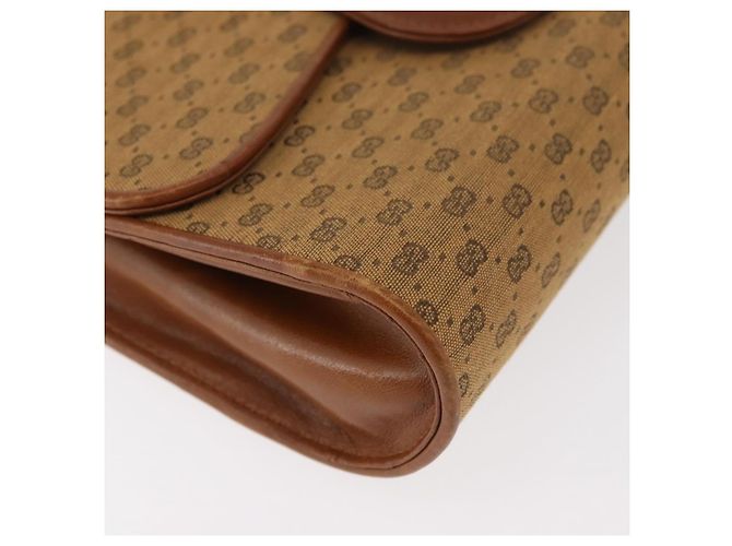 Gucci Borsa a Spalla Micro GG in Tela Beige Oro Auth am11560 D'oro - vista 10