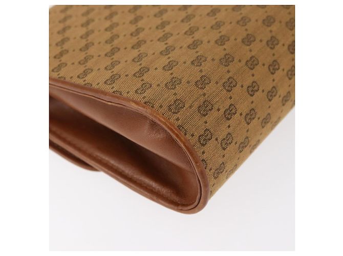 Gucci Borsa a Spalla Micro GG in Tela Beige Oro Auth am11560 D'oro - vista 12