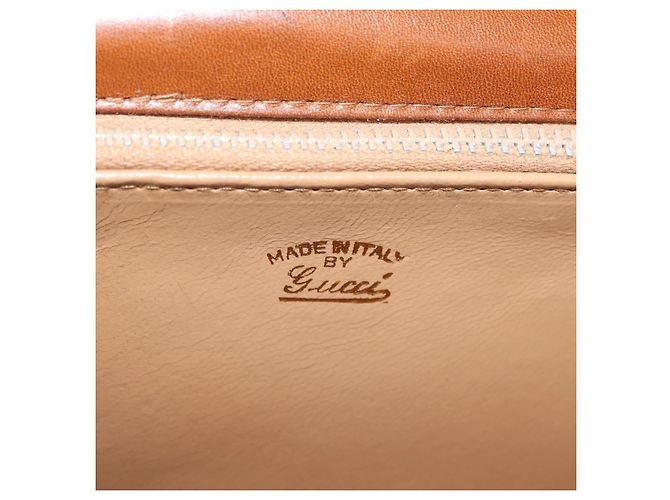 Gucci Borsa a Spalla Micro GG in Tela Beige Oro Auth am11560 D'oro - vista 17