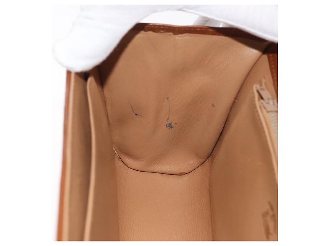 Gucci Borsa a Spalla Micro GG in Tela Beige Oro Auth am11560 D'oro - vista 20